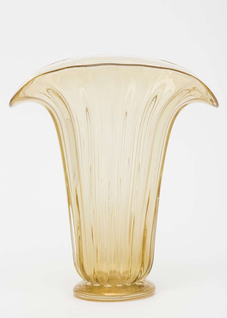 italien Vase en verre de Murano « Avventurina » en vente