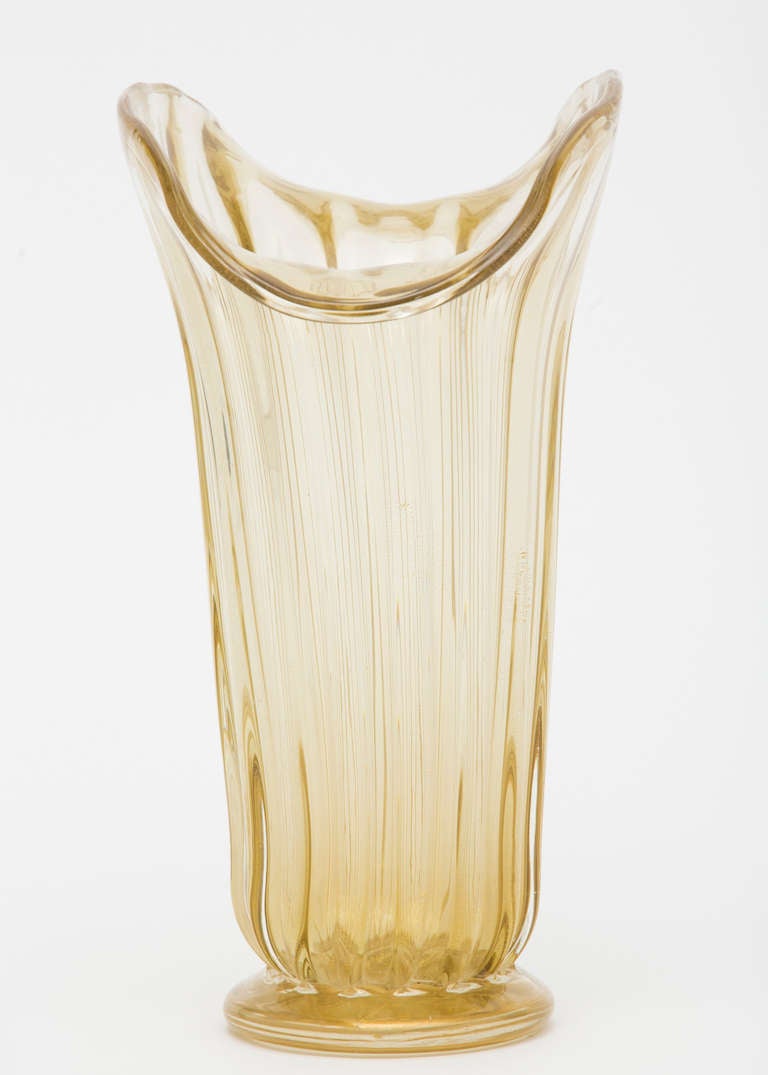 Vase en verre de Murano « Avventurina » Excellent état - En vente à Austin, TX