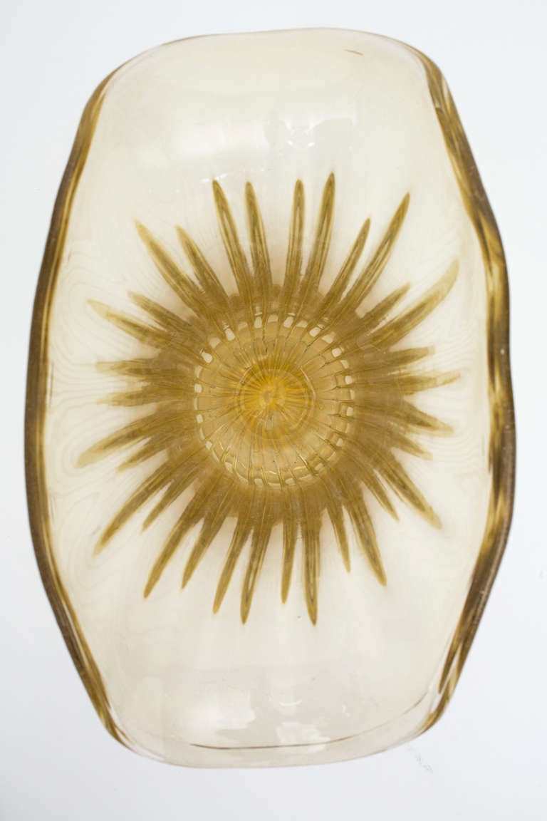 20ième siècle Vase en verre de Murano « Avventurina » en vente
