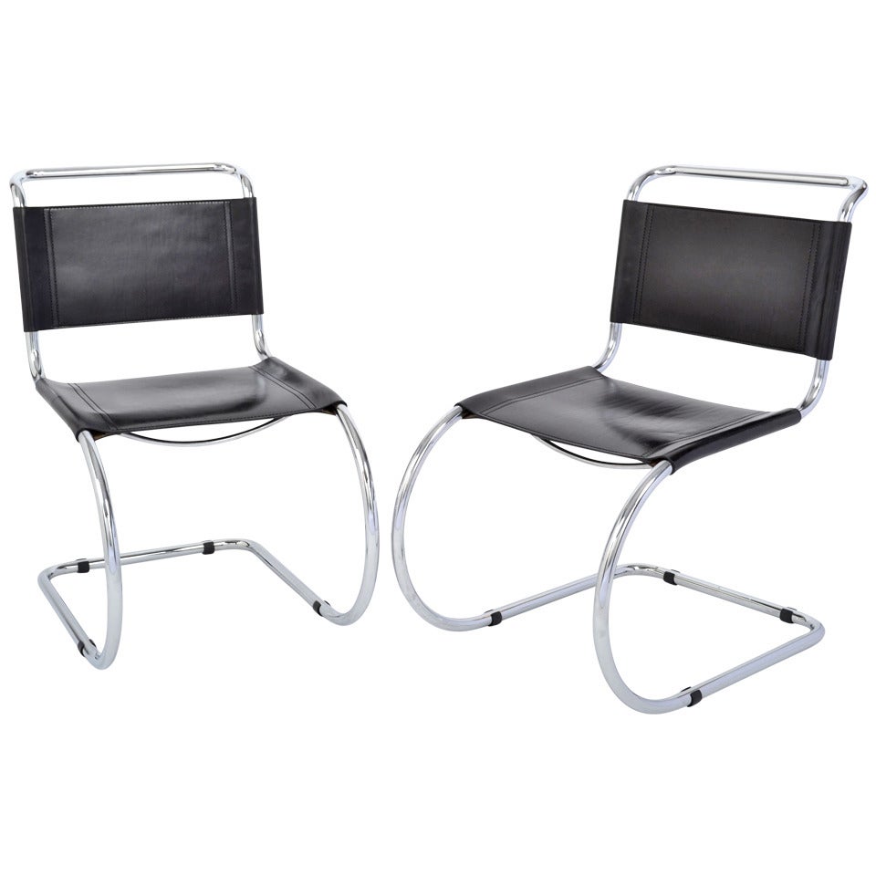 Pair of MR Cantilever Chairs by Mies Van Der Rohe, 1967