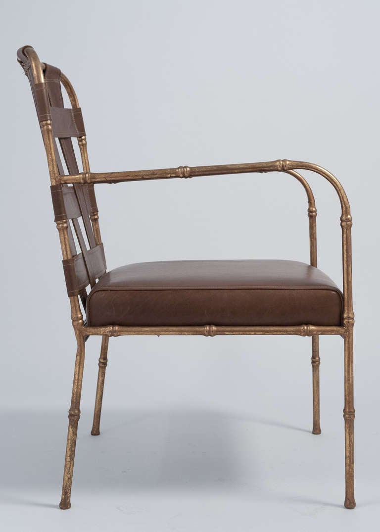 Mid-20th Century French Vintage Armchairs in the Manner of Jacques Adnet