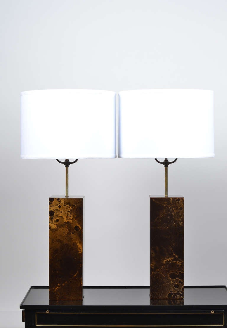 French Modernist Altuglas Lamps In Good Condition In Austin, TX