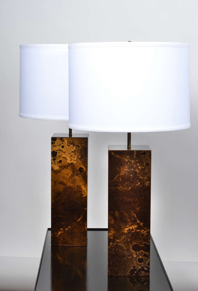 Mid-20th Century French Modernist Altuglas Lamps