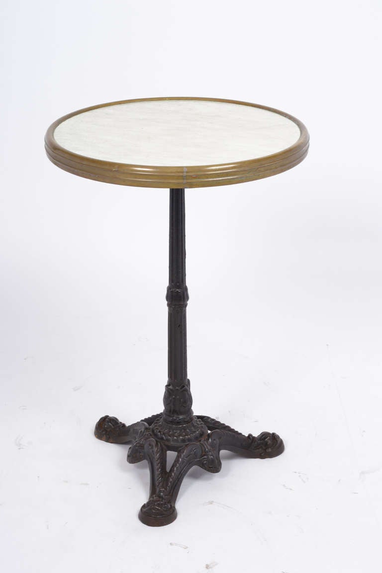 Art Nouveau French Antique Cast Iron Bistro Table