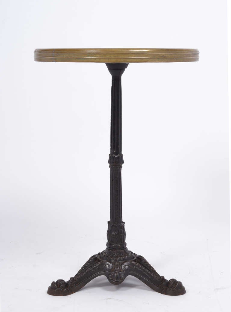French Antique Cast Iron Bistro Table In Good Condition In Austin, TX