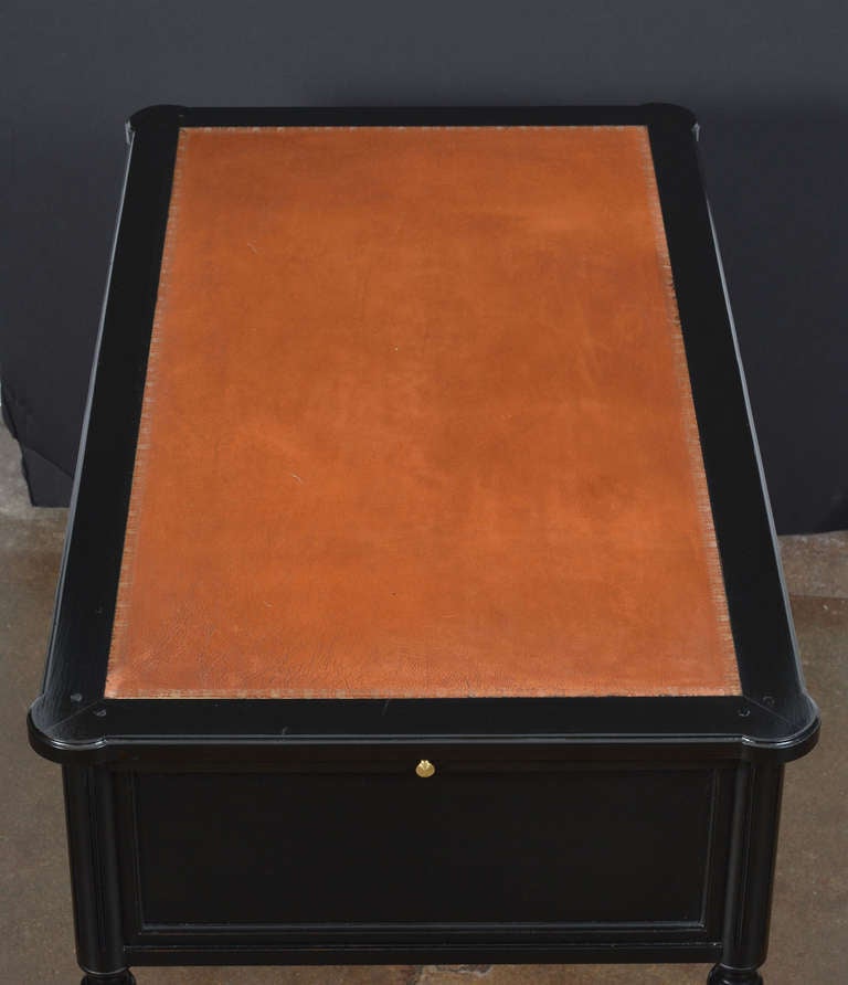 French Tan Leather Top Louis XVI Desk 2