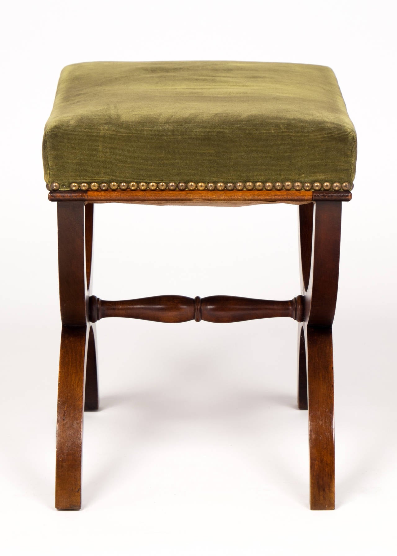 Mahogany 19th Century French Restauration Curule Stool