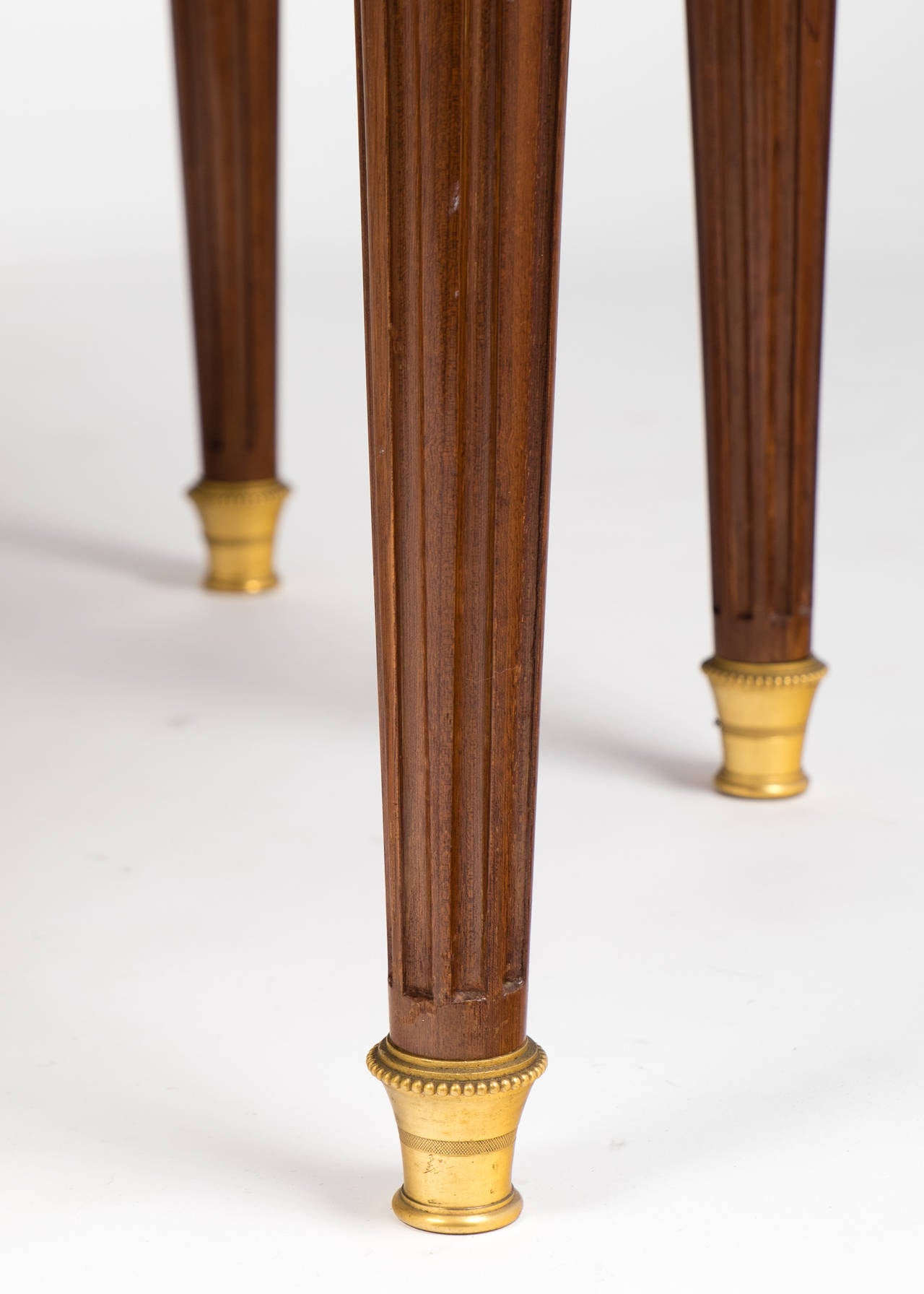 French Louis XVI Drop-Leaf Demilune Table 4