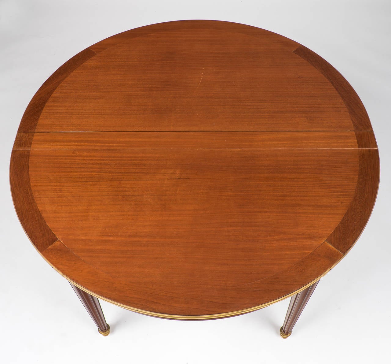 French Louis XVI Drop-Leaf Demilune Table In Good Condition In Austin, TX