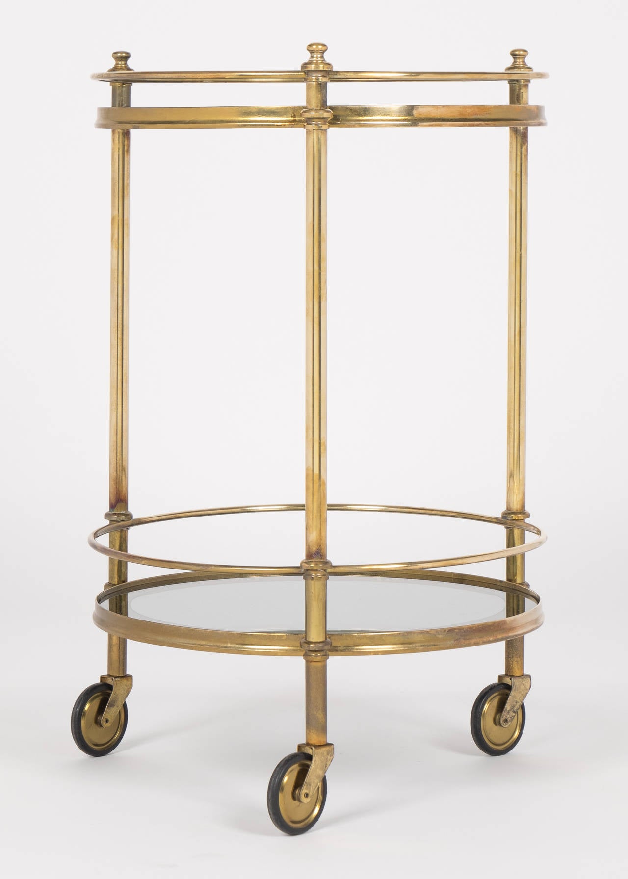 vintage round bar cart