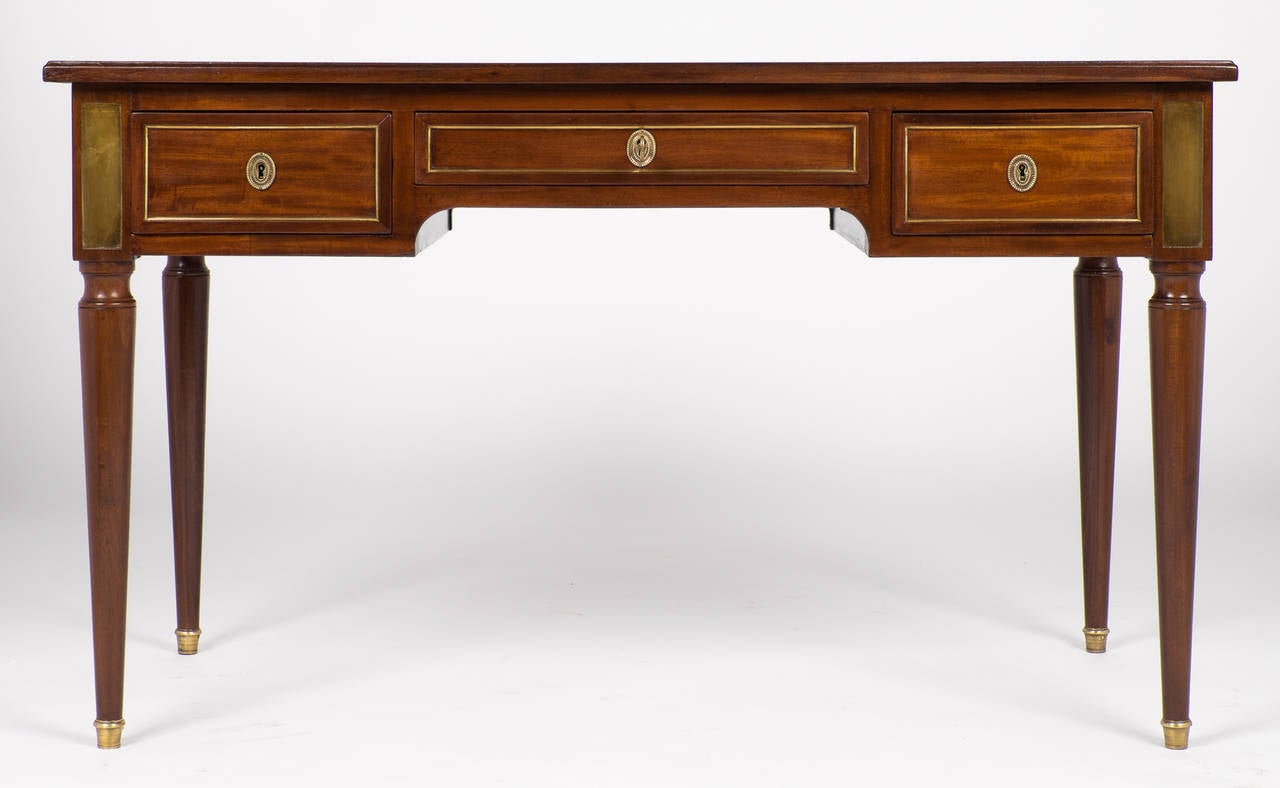 Embossed Antique French Louis XVI Style Desk