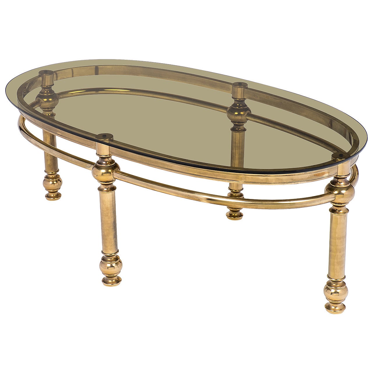 French Vintage Brass Coffee Table