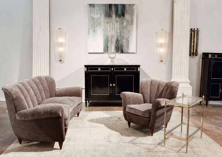 Murano "Pulegoso" Glass Pedestal Bowl