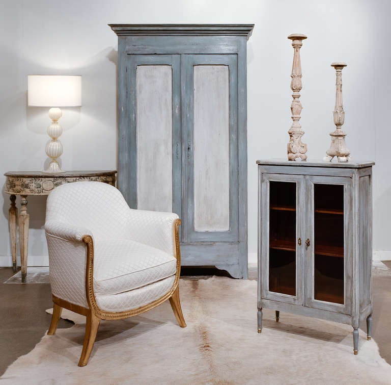 French Louis XVI Blue Patina "Bibus"