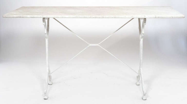 marble topped bistro table