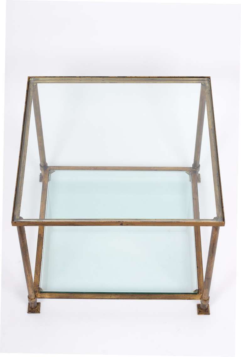 French Vintage Side Tables in the Manner of Jacques Adnet 1
