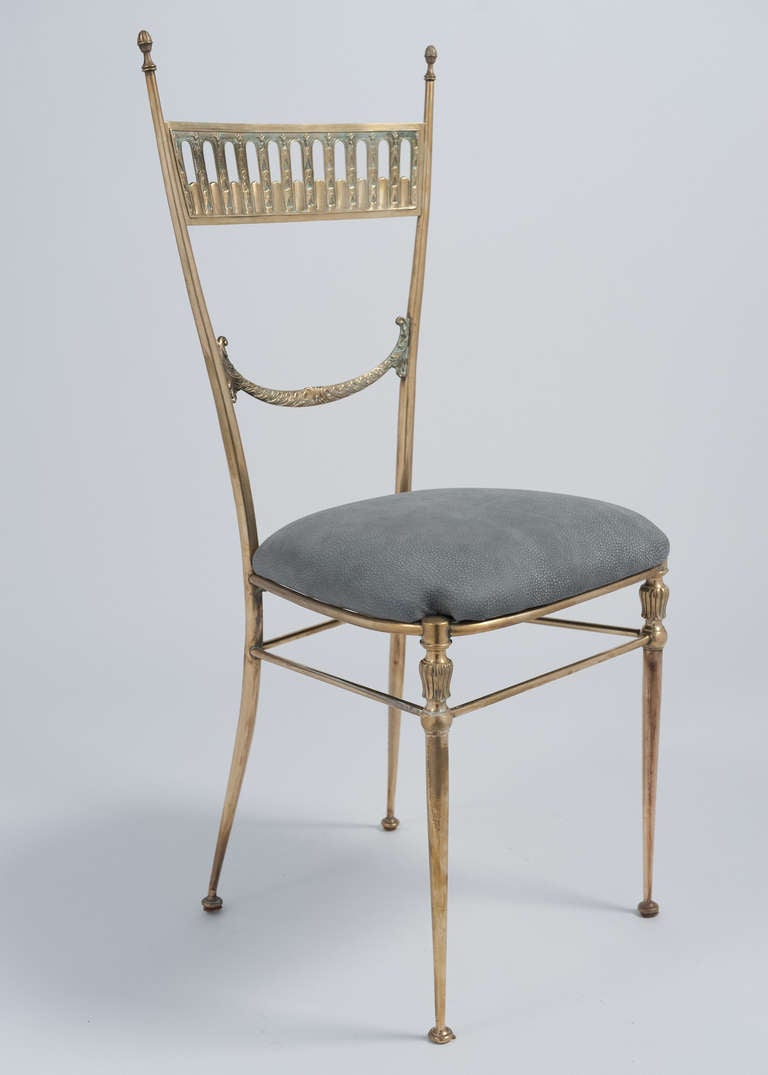 Mid-20th Century Italian Vintage Brass Chiavari Chairs