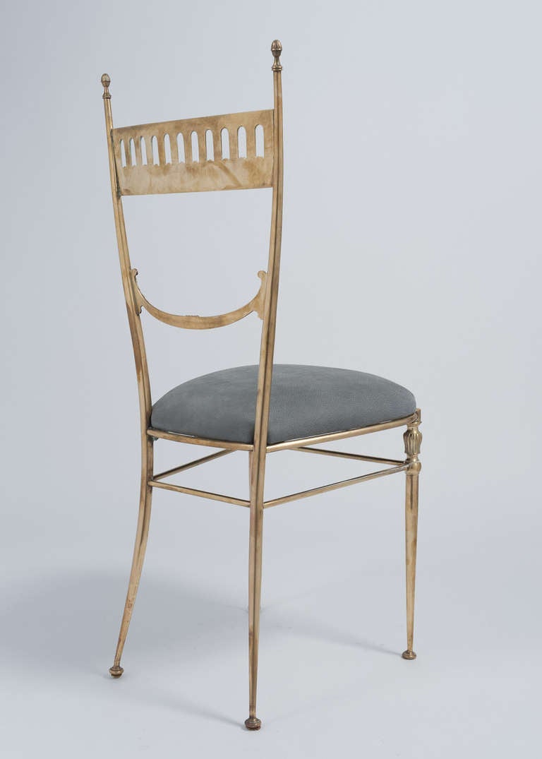 Italian Vintage Brass Chiavari Chairs 2