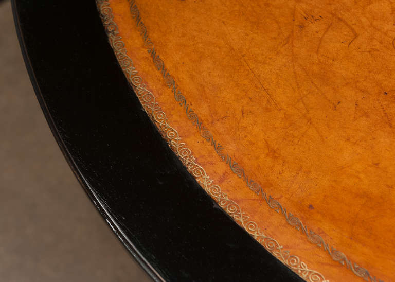 Louis XVI Leather Top Dining or Game Table 2