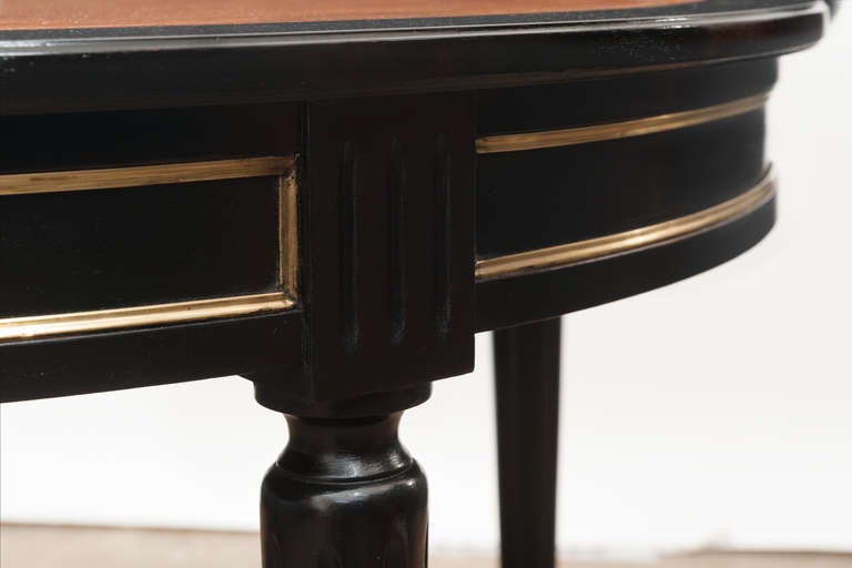 Louis XVI Leather Top Dining or Game Table 3