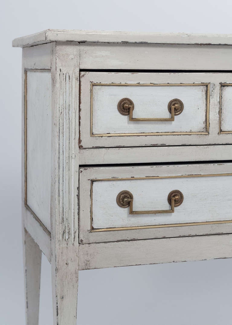 Louis XVI Painted Cherrywood Chest of Drawers 2