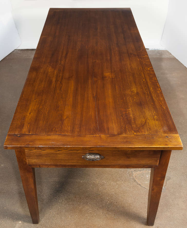 French Antique Solid Oak Farm Table 1