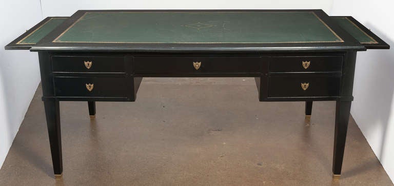 19th Century French Directoire Ebonized Mahogany Desk