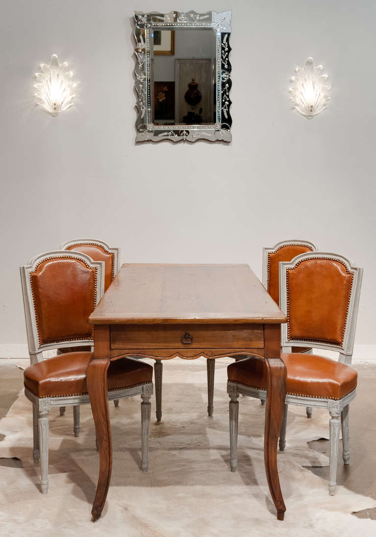 French Antique Louis XV Cherrywood Table