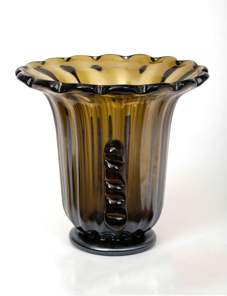 Italian Murano Signed Glass Vase