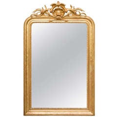 French Second Empire Gold Leafed Mirror