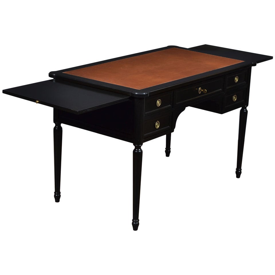 French Tan Leather Top Louis XVI Desk