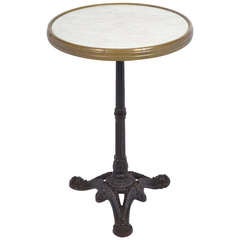 French Antique Cast Iron Bistro Table