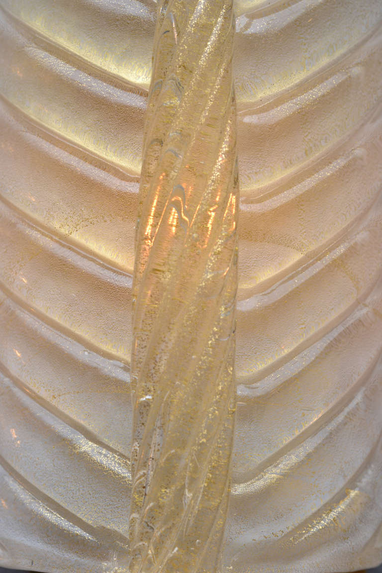 Pair of Fine Italian Murano Glass Leaf Sconces 2