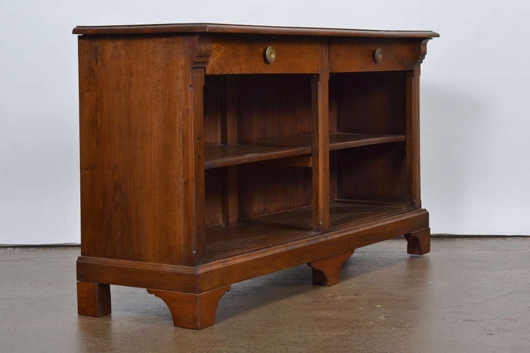 Antique French Directoire Style Solid Walnut Buffet In Good Condition In Austin, TX