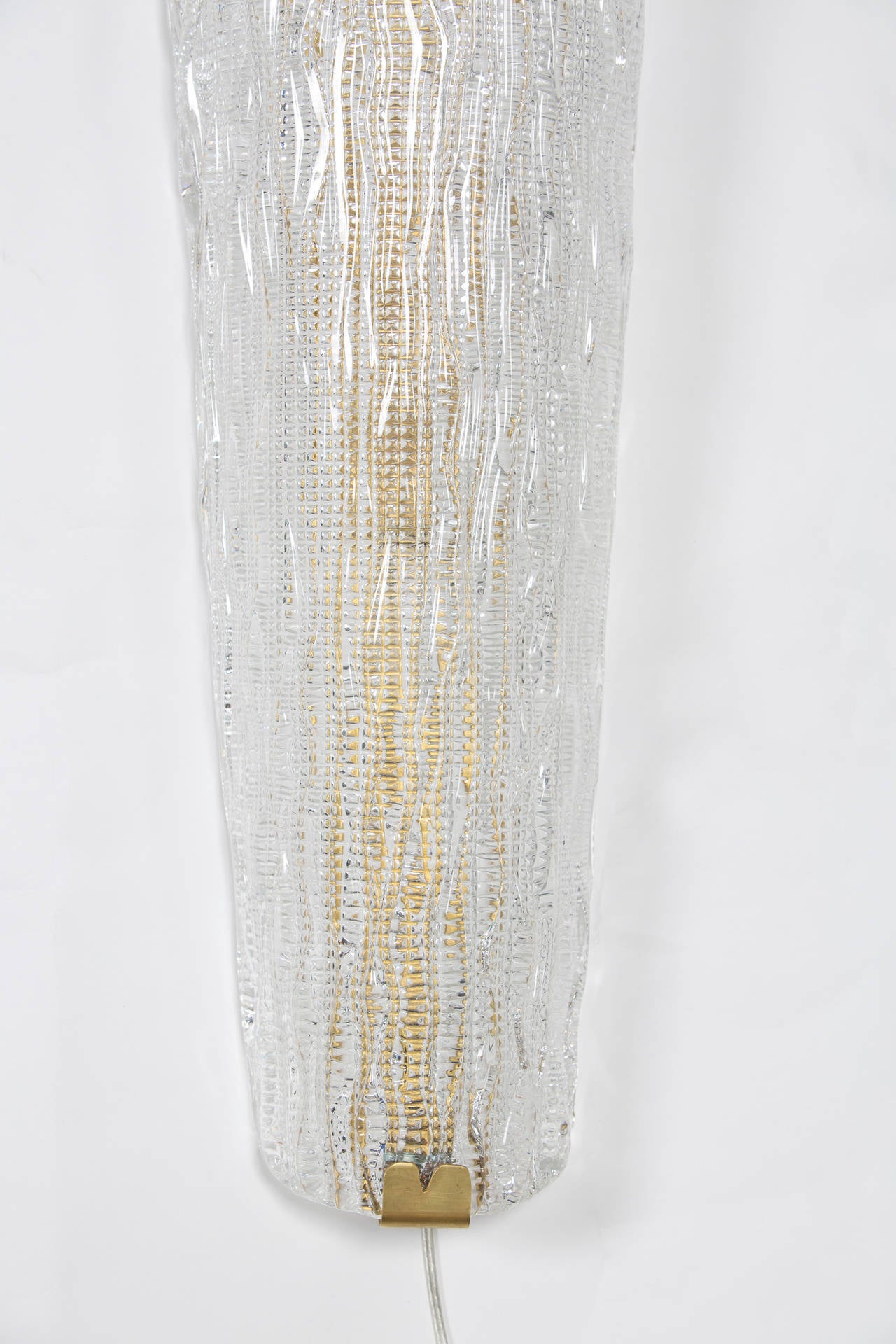 Brass Murano Glass Wall Sconces by Barovier