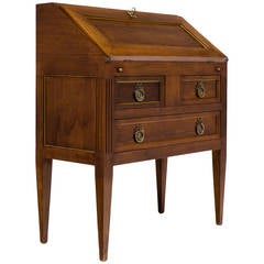French Directoire Solid Walnut Secretaire
