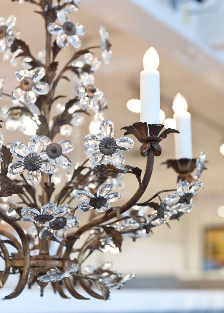crystal flower chandelier
