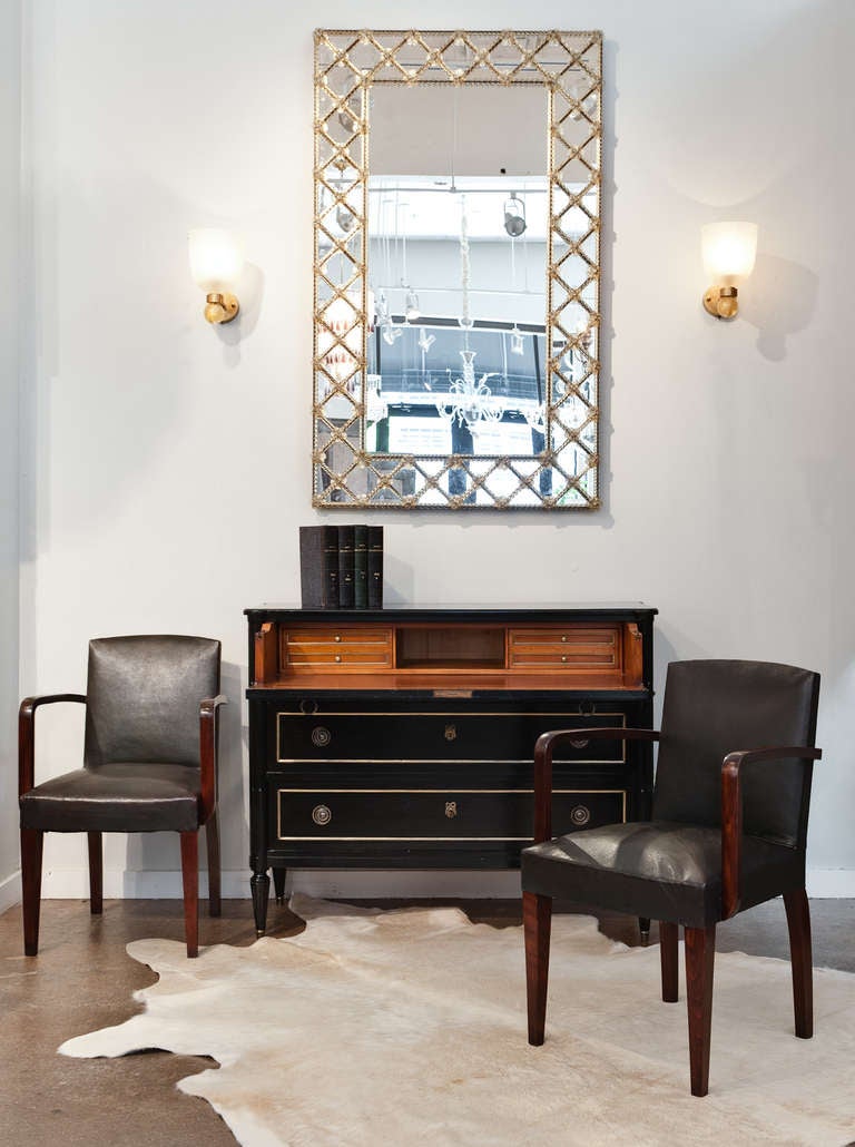 Rare French Louis XVI Drop-Front Desk/Chest of Drawers