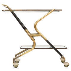 Stylish Italian Cesare Lacca Bar Cart