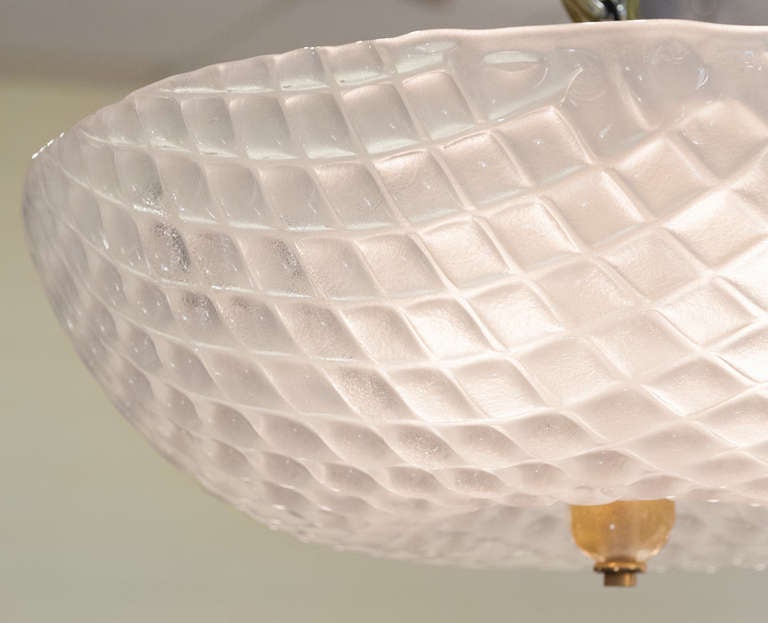 Contemporary Murano Frosted Glass Ceiling Fixture