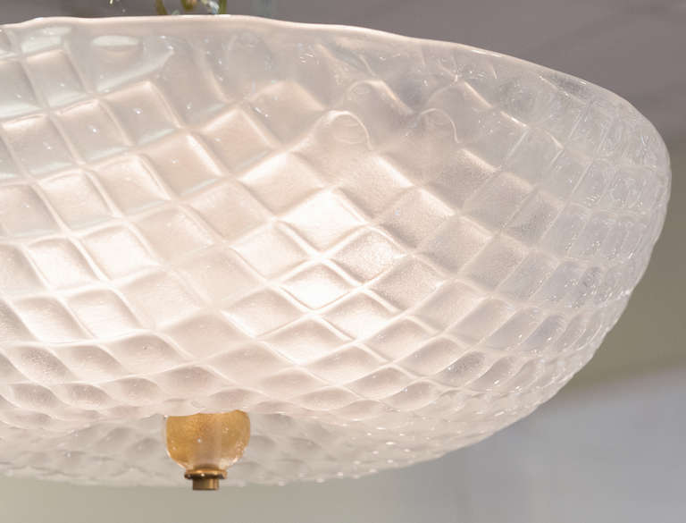 Blown Glass Murano Frosted Glass Ceiling Fixture