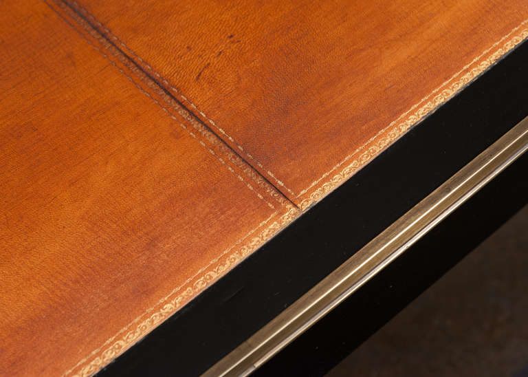 French Directoire Leather-Top Coffee Table 1