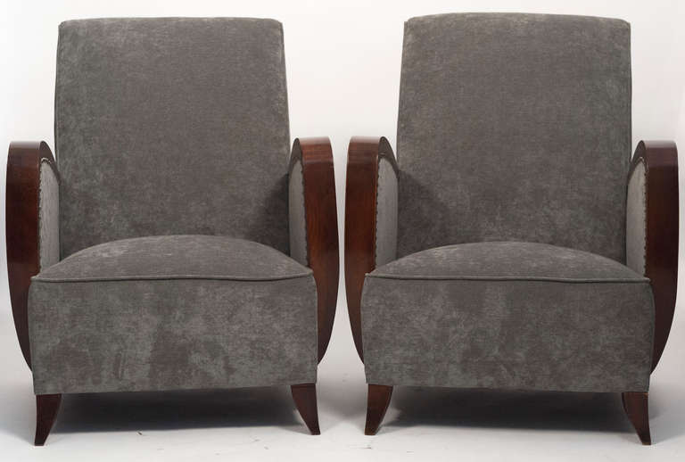 French Art Deco Pair of Armchairs In Good Condition In Austin, TX