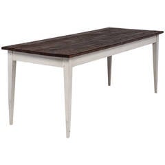 Antique French Fir Farm Table from the Alps