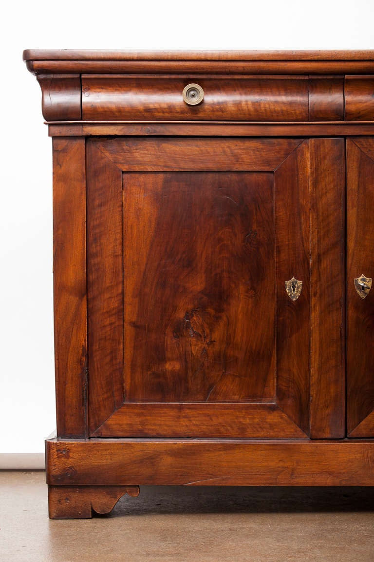 Louis Philippe Solid Walnut Buffet Enfilade 1