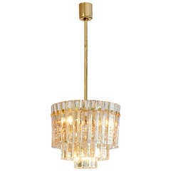 French Vintage Glass Pendant Chandelier