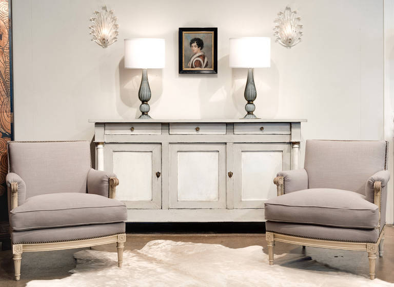 French Empire Walnut Buffet