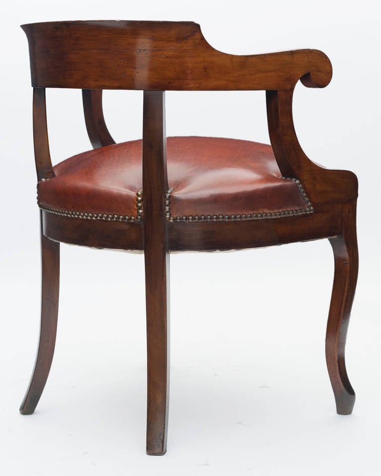 French Louis Philippe Period Walnut Armchair 1