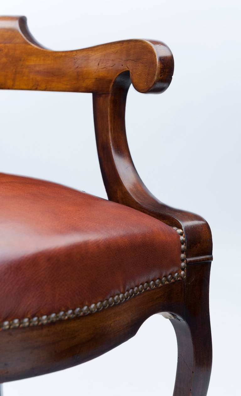 French Louis Philippe Period Walnut Armchair 3