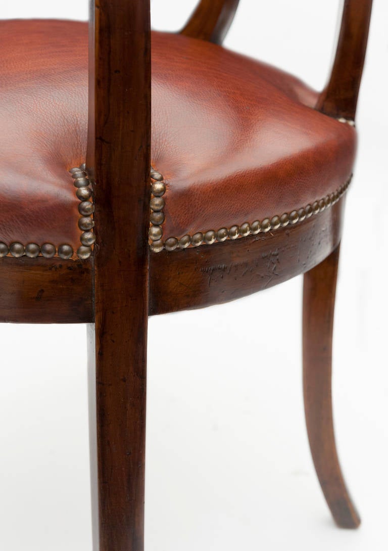 French Louis Philippe Period Walnut Armchair 5